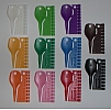 Znaczniki plastikowe - 10 szt. plus kluczyk do nakładania - fi 4 mm 