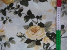 Tkanina bawełniana - duże żółte róże - 1039