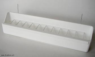 Długi karmnik z kratką - biały - długość 30 cm