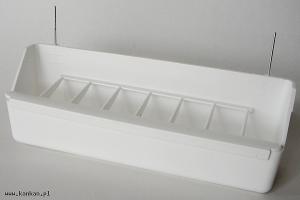 Karmnik z kratką - biały - długość 20 cm 