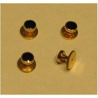 Spinki do koszuli frakowej - czarne - 4 sztuki