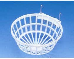 Gniazdko dla kanarków białe z haczykami - fi 10 cm 